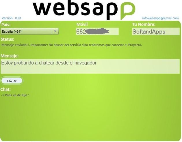 WebSapp: chatea con cualquier usuario de WhatsApp desde tu navegador, con este webchat gratuito