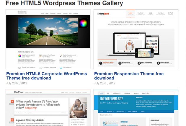 Variada selección con 27 temas gratuitos en HTML5 para WordPress