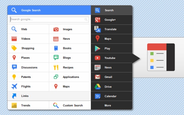 Black Menu, práctica extensión para Chrome que te acerca todos los servicios de Google