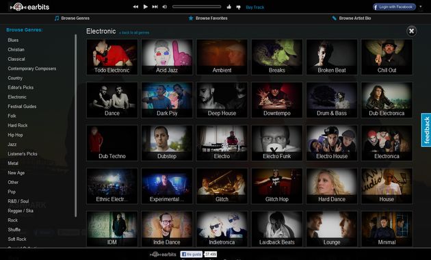 Earbits, descubre música de grupos nuevos e independientes con este bonito reproductor online