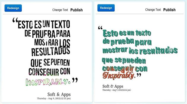 Inspirably, herramienta web para crear bonitas imágenes a partir de un texto