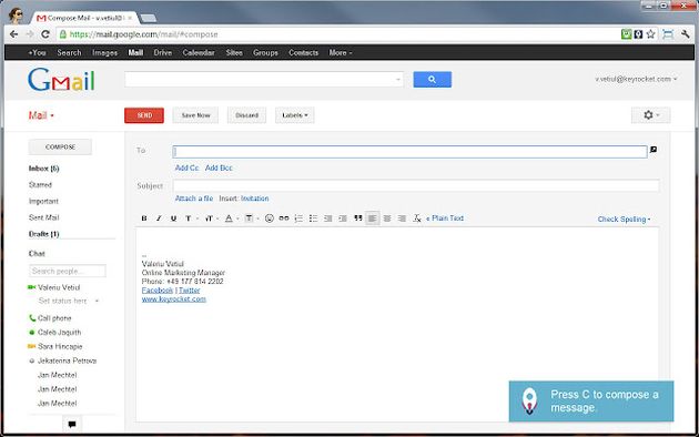 Shortcuts for Gmail, una práctica extensión para Chrome que te enseña a utilizar los atajos de teclado de Gmail