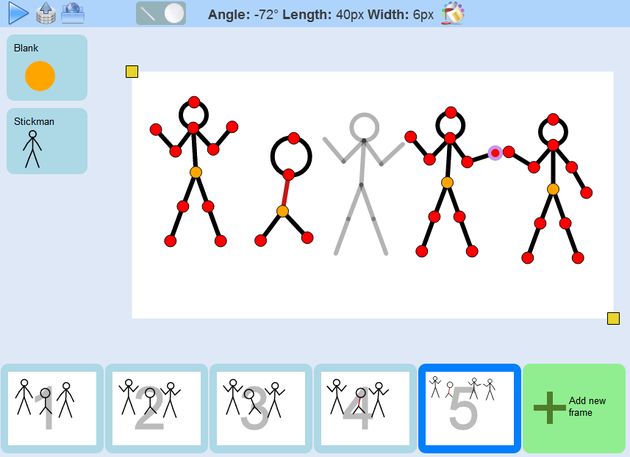 Stick2, herramienta web gratuita para crear sencillas animaciones con figuras de palo