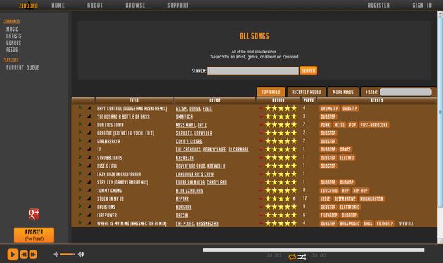 Zenound Music: otra alternativa online para escuchar música, crear playlists y compartirlas