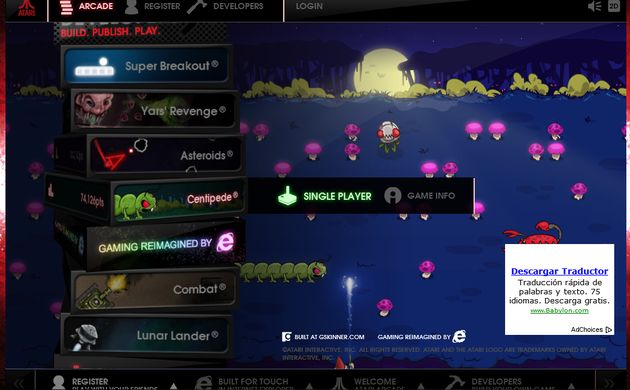 Atari Arcade, juegos clásicos de Atari en HTML5 para jugar online