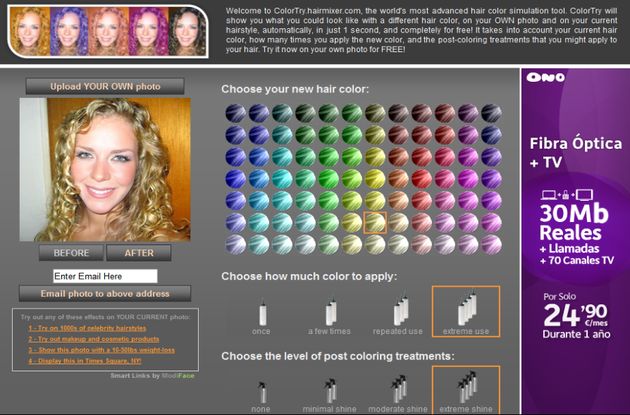 ColorTry, una aplicación web para probar como queda tu cabello con diferentes colores
