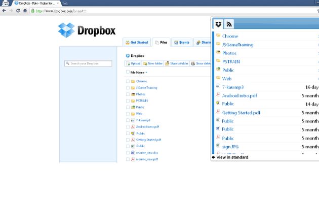 EasyDrop, una práctica extensión para Chrome para gestionar cómodamente tu cuenta en DropBox
