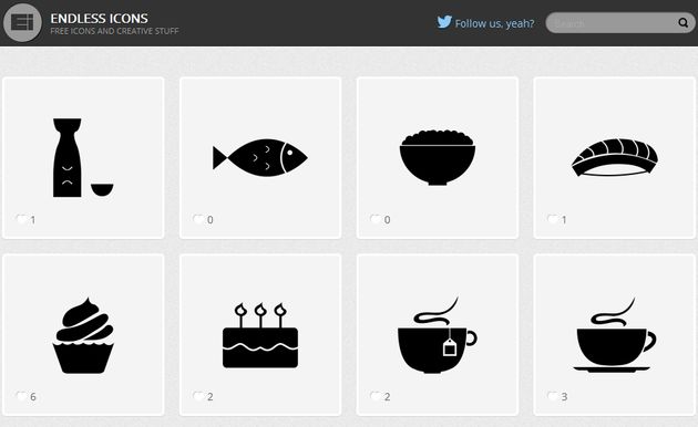 Endless Icons, una colección de bonitos iconos gratuitos de gran tamaño y color negro