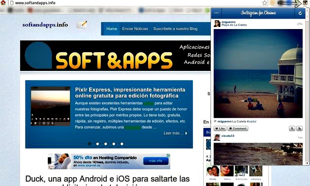 Instagram for Chrome, la extensión que lleva Instagram hasta Chrome
