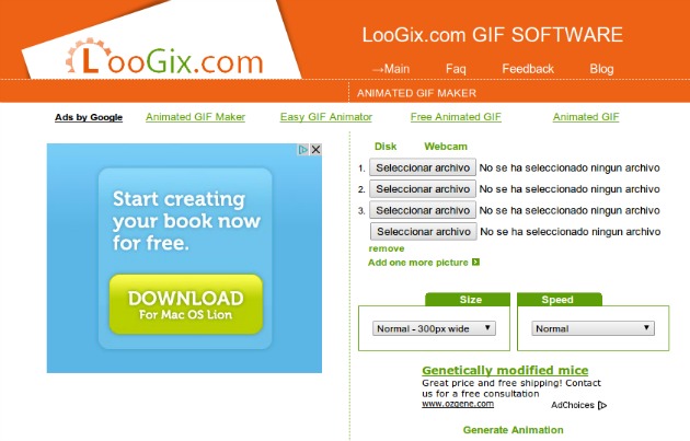 LooGix, herramienta web gratuita para crear gif animados en pocos pasos