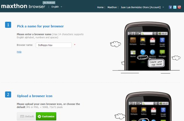 Crea un navegador personalizado para Android basado en Maxthon