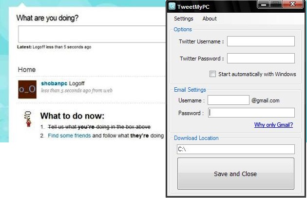 TweetMyPC, reinicia o apaga tu PC simplemente publicando un tweet