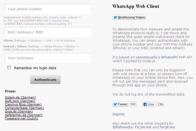 WhatsApp Web Client, otro cliente web para chatear en WhatsApp