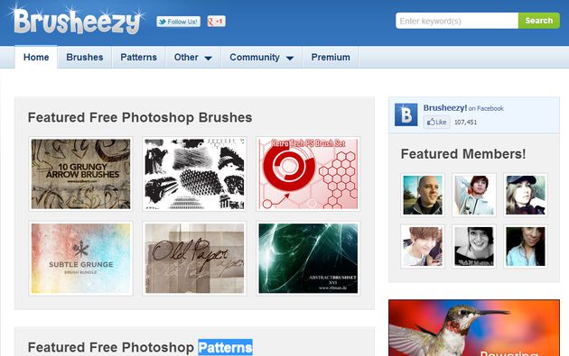 Brusheezy: miles de pinceles, patrones y texturas gratuitas para Photoshop