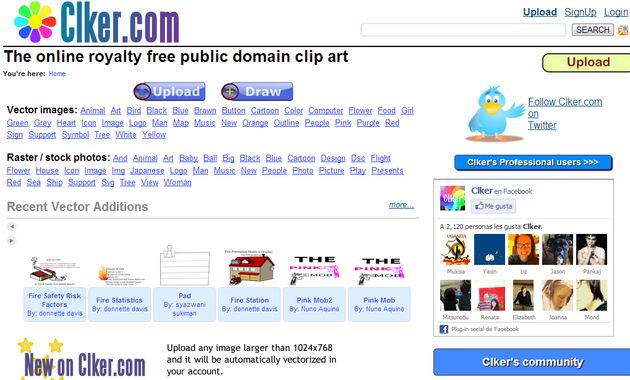 Clker, un gran directorio y buscador de cliparts gratuitos
