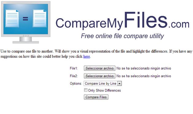 CompareMyFiles, herramienta web gratuita para encontrar las diferencias entre dos archivos de texto CompareMyFiles, herramienta web gratuita para encontrar las diferencias entre dos archivos de texto