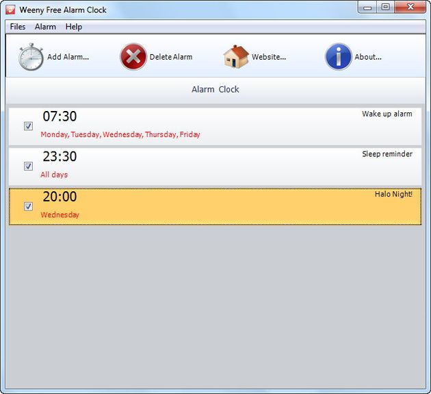 Free Alarm Clock, un reloj despertador para Windows con muchos extras