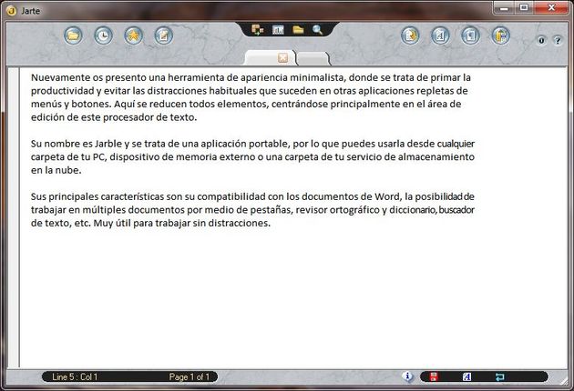 Jarte Portable, un procesador de texto minimalista para trabajar sin distracciones