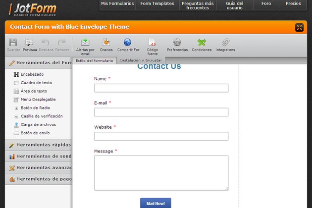 JotForm, crea fácilmente formularios para tu web