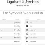 Ligature Symbols, una gran colección de símbolos en caracteres Unicode para desarrolladores web