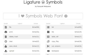 Ligature Symbols
