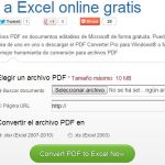 Herramienta web gratuita para convertir archivos PDF a documentos de Excel