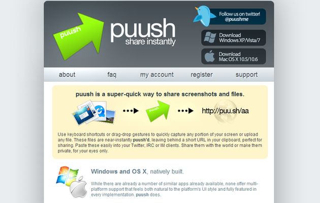 Puush, toma capturas de pantalla y compártelas al instante