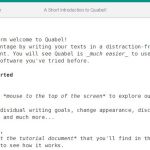Quabel, un editor de texto online para trabajar sin distracciones