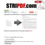 StriPDF, herramienta web gratuita para cortar los márgenes de documentos PDF