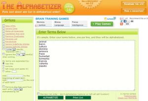 The Alphabetizer