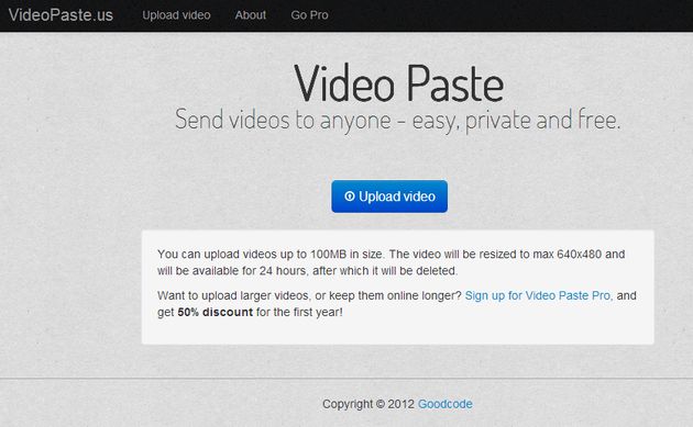 VideoPaste, una solución para compartir rápidamente vídeos pequeños