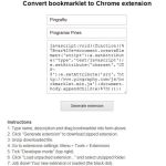 Convert bookmarklet to Chrome extension, convierte cualquier bookmarklet en una extensión para Chrome