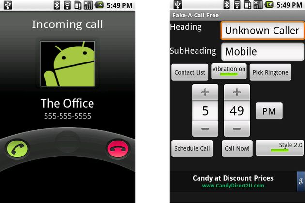 Fake-A-Call Free, simulador de llamadas falsas para Android e iOS