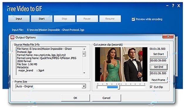 Free Video to GIF: software para convertir vídeos, o una fracción de ellos, a gif animados