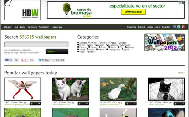 HDW, un sitio con más de 355000 wallpapers gratuitos para descargar
