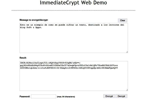 ImmediateCrypt, cifra tus textos desde la web o con una aplicación multiplataforma gratuita