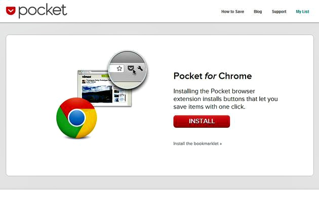 Pocket ya tiene extensión para el navegador Chrome