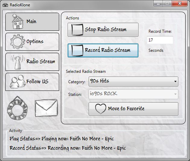 RadioKlone, software gratuito para escuchar y grabar más de 2000 emisoras musicales online