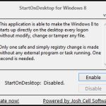 StartOnDesktop, inicia Windows 8 directamente desde el Escritorio