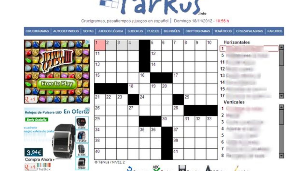Tarkus Todo Tipo De Pasatiempos En Español Para Resolver Online Soft Apps