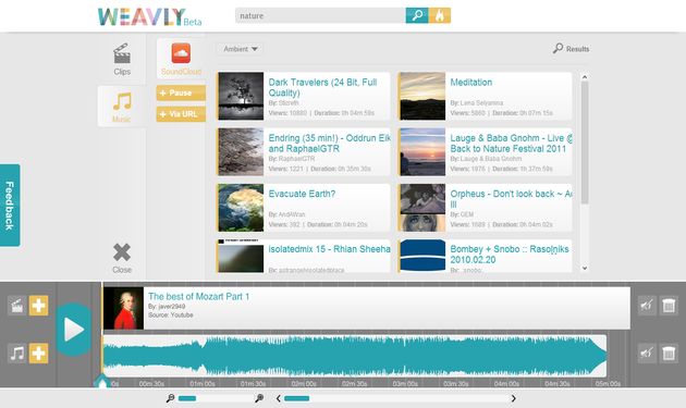 Weavly, crea mix a partir de vídeos musicales de YouTube y tracks de SoundCloud