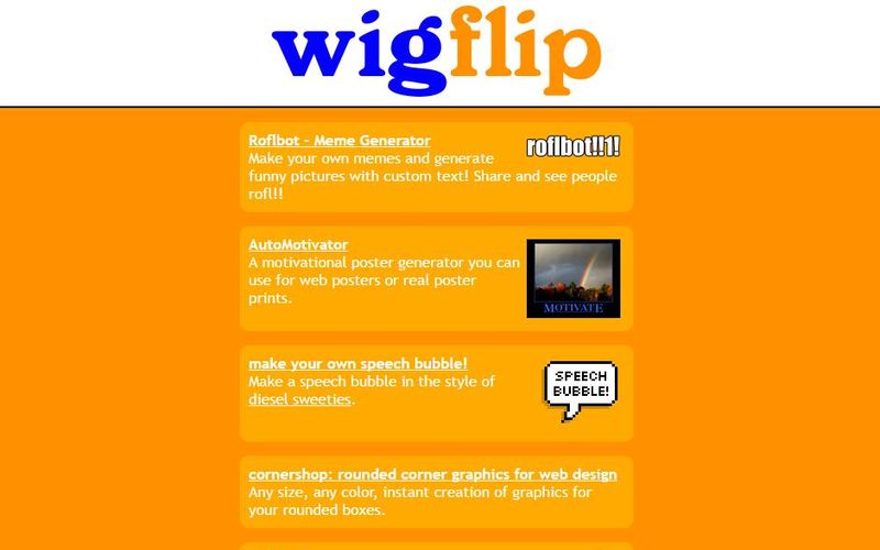 12 aplicaciones web para crear imágenes divertidas con Wigflip