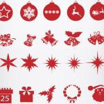 Christmas Silhouettes Mega Pack, más de 100 iconos navideños gratuitos en formato PSD