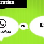 Una infografía que compara las diferencias entre Whatsapp y LINE