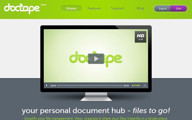 Doctape, 5 Gb gratis de almacenamiento en línea con conversor de archivos incorporado