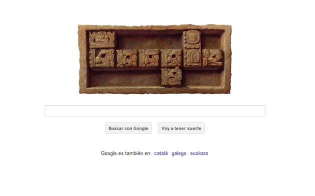 Google dedica su doodle de hoy al Calendario Maya