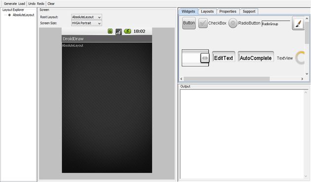 DroidDraw, diseñador gratuito de la interfaz de usuario para aplicaciones Android