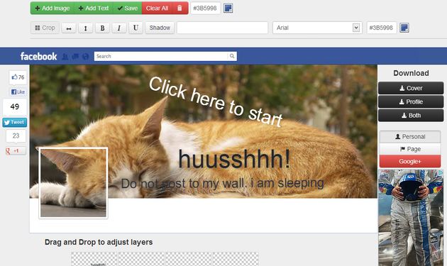 Easy Cover Maker, diseña tus propias portadas para Facebook y Google+ con esta utilidad web