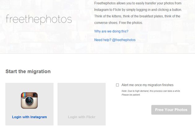 Free the Photos, un backup de tus fotos de Instagram a Flickr por lo que pueda pasar