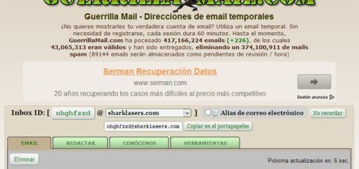GuerrillaMail, servicio de correo temporal que permite el envío de adjuntos de hasta 150 Mb